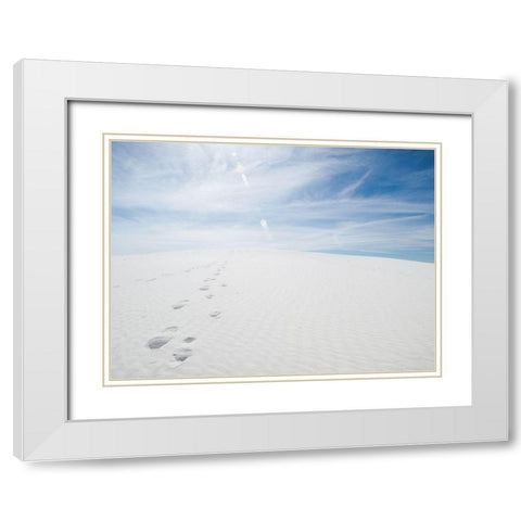 White Dunes I White Modern Wood Framed Art Print with Double Matting by Quintero, Sonja