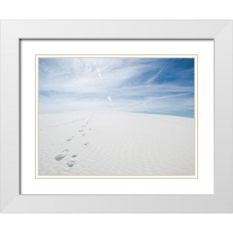 White Dunes I White Modern Wood Framed Art Print with Double Matting by Quintero, Sonja
