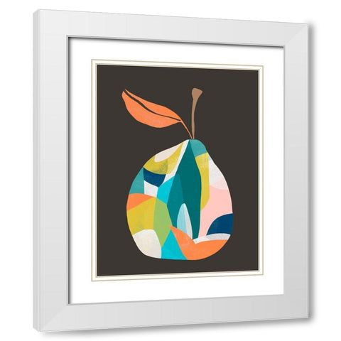 Fab Fruit IV White Modern Wood Framed Art Print with Double Matting by Vess, June Erica