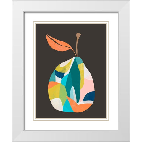 Fab Fruit IV White Modern Wood Framed Art Print with Double Matting by Vess, June Erica