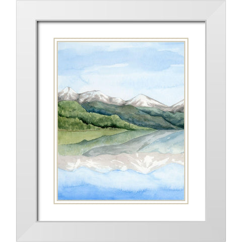 Mirror Lake I White Modern Wood Framed Art Print with Double Matting by Popp, Grace