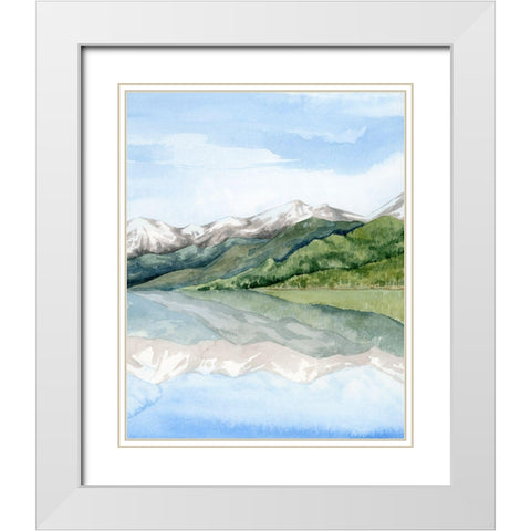 Mirror Lake II White Modern Wood Framed Art Print with Double Matting by Popp, Grace