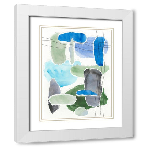 Organic Groove II White Modern Wood Framed Art Print with Double Matting by Moore, Regina