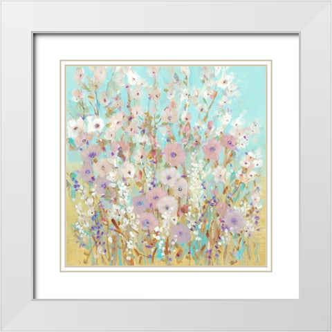 Mixed Flowers I White Modern Wood Framed Art Print with Double Matting by OToole, Tim