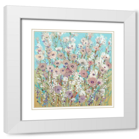 Mixed Flowers II White Modern Wood Framed Art Print with Double Matting by OToole, Tim