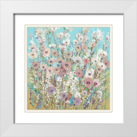 Mixed Flowers II White Modern Wood Framed Art Print with Double Matting by OToole, Tim