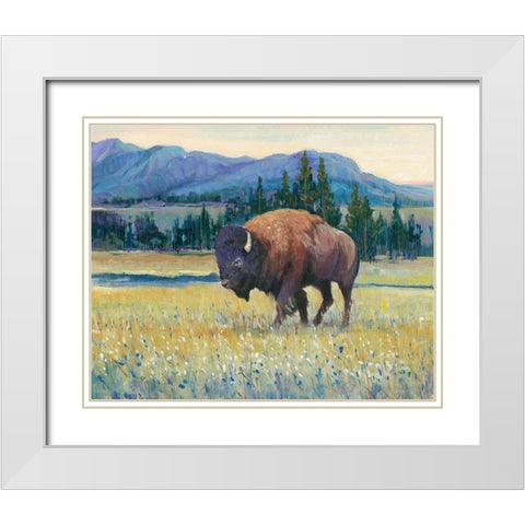 Animals of the West II White Modern Wood Framed Art Print with Double Matting by OToole, Tim