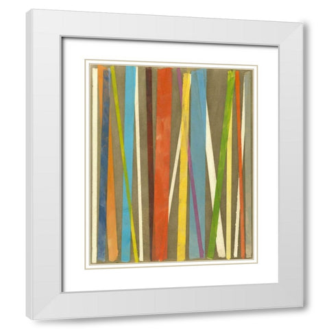 Vertical Verse I White Modern Wood Framed Art Print with Double Matting by Meagher, Megan