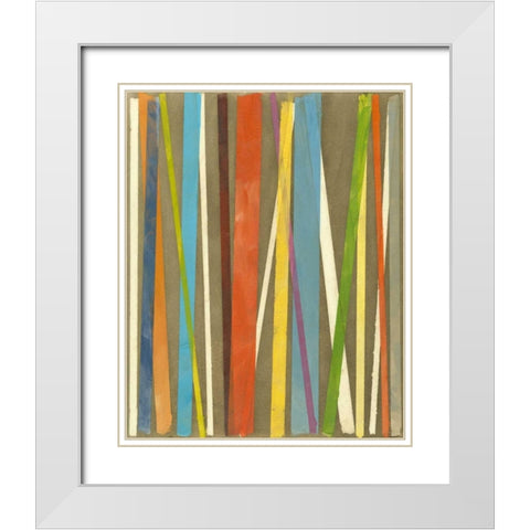 Vertical Verse I White Modern Wood Framed Art Print with Double Matting by Meagher, Megan