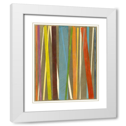 Vertical Verse II White Modern Wood Framed Art Print with Double Matting by Meagher, Megan