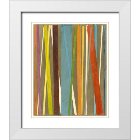 Vertical Verse II White Modern Wood Framed Art Print with Double Matting by Meagher, Megan