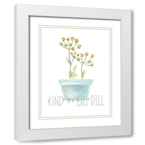 Punny Plant III White Modern Wood Framed Art Print with Double Matting by Vess, June Erica