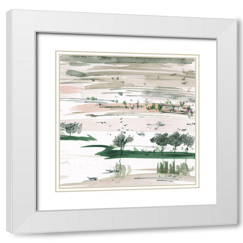 From Here to Somewhere I White Modern Wood Framed Art Print with Double Matting by Wang, Melissa