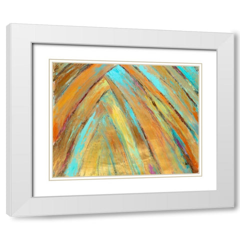 Crazy Fronds Diptych II White Modern Wood Framed Art Print with Double Matting by Wilkins, Suzanne