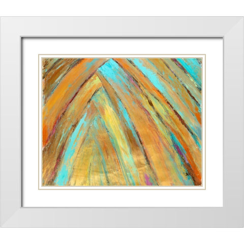 Crazy Fronds Diptych II White Modern Wood Framed Art Print with Double Matting by Wilkins, Suzanne