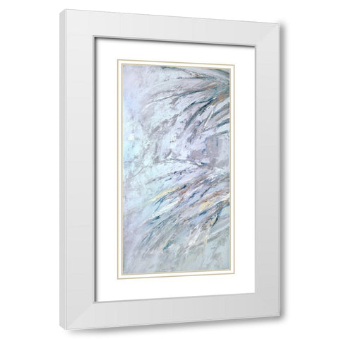 Grey Palms II White Modern Wood Framed Art Print with Double Matting by Wilkins, Suzanne