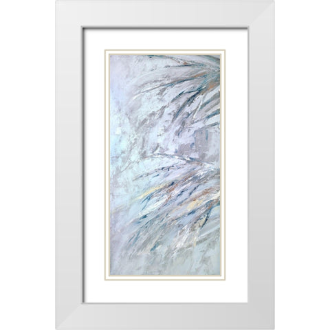 Grey Palms II White Modern Wood Framed Art Print with Double Matting by Wilkins, Suzanne