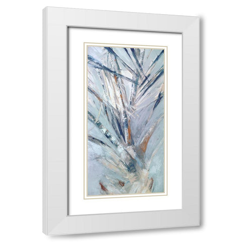Grey Palms IV White Modern Wood Framed Art Print with Double Matting by Wilkins, Suzanne