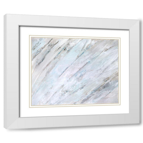 Soft Fronds II White Modern Wood Framed Art Print with Double Matting by Wilkins, Suzanne