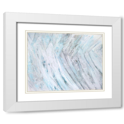 Soft Fronds III White Modern Wood Framed Art Print with Double Matting by Wilkins, Suzanne