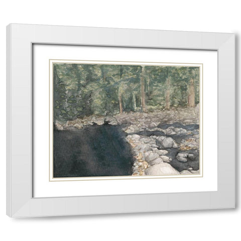 Virginia Forest II White Modern Wood Framed Art Print with Double Matting by Chabot, Natasha