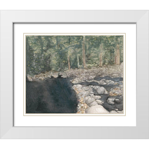 Virginia Forest II White Modern Wood Framed Art Print with Double Matting by Chabot, Natasha