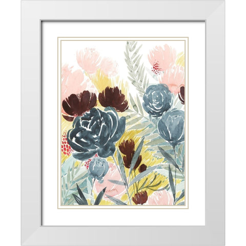 Unbridled Blooms II White Modern Wood Framed Art Print with Double Matting by Popp, Grace