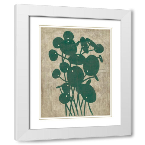 Vintage Greenery IV White Modern Wood Framed Art Print with Double Matting by Zarris, Chariklia