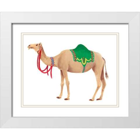 Festival Animal I White Modern Wood Framed Art Print with Double Matting by Moore, Regina
