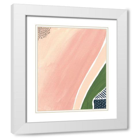 Simple Marks II White Modern Wood Framed Art Print with Double Matting by Moore, Regina