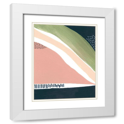 Simple Marks IV White Modern Wood Framed Art Print with Double Matting by Moore, Regina