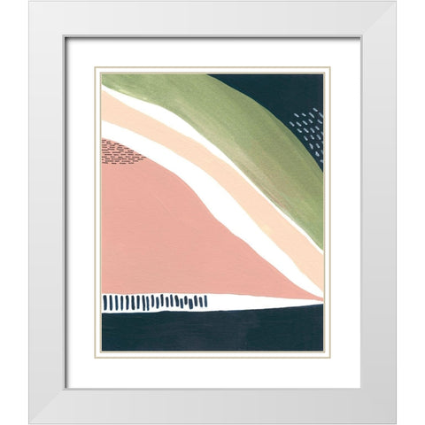 Simple Marks IV White Modern Wood Framed Art Print with Double Matting by Moore, Regina