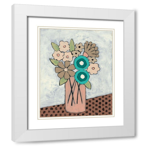 Mid Summer Bouquet III White Modern Wood Framed Art Print with Double Matting by Moore, Regina