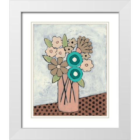 Mid Summer Bouquet III White Modern Wood Framed Art Print with Double Matting by Moore, Regina