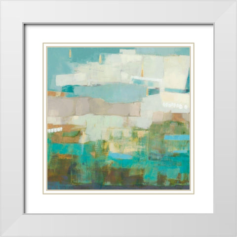 Rello II White Modern Wood Framed Art Print with Double Matting by Jachimiec, Sue