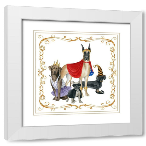 Howloween I White Modern Wood Framed Art Print with Double Matting by Popp, Grace