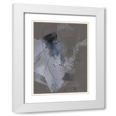 Matrix Pathways I White Modern Wood Framed Art Print with Double Matting by Goldberger, Jennifer