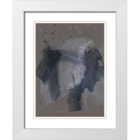 Matrix Pathways II White Modern Wood Framed Art Print with Double Matting by Goldberger, Jennifer