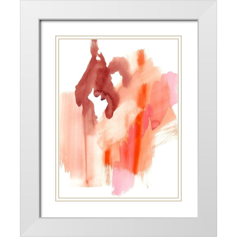 Flowing Sunset I White Modern Wood Framed Art Print with Double Matting by Goldberger, Jennifer