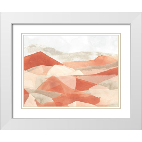 Desert Valley IV White Modern Wood Framed Art Print with Double Matting by Vess, June Erica