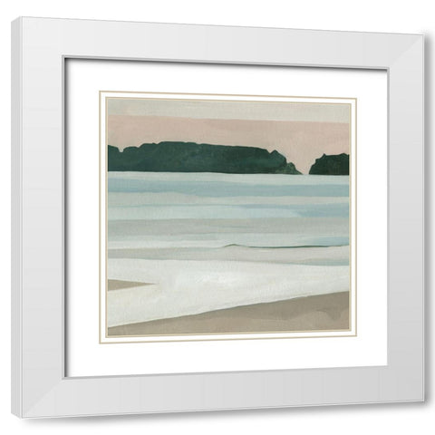 Coastal Lines III White Modern Wood Framed Art Print with Double Matting by Scarvey, Emma