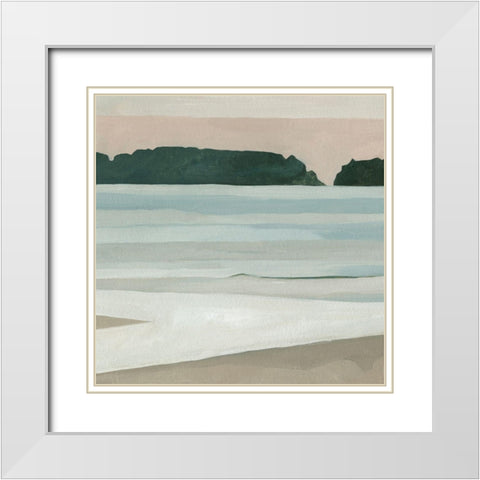 Coastal Lines III White Modern Wood Framed Art Print with Double Matting by Scarvey, Emma