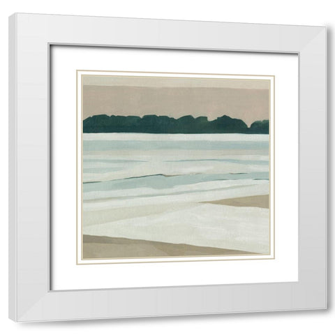 Coastal Lines IV White Modern Wood Framed Art Print with Double Matting by Scarvey, Emma