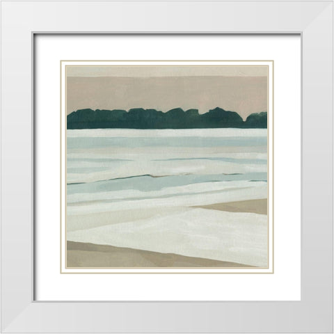 Coastal Lines IV White Modern Wood Framed Art Print with Double Matting by Scarvey, Emma