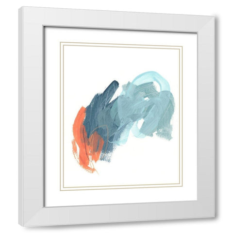 Blaze II White Modern Wood Framed Art Print with Double Matting by Vess, June Erica