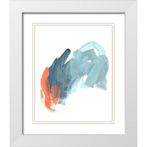 Blaze II White Modern Wood Framed Art Print with Double Matting by Vess, June Erica