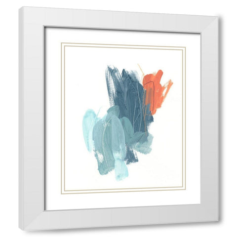 Blaze III White Modern Wood Framed Art Print with Double Matting by Vess, June Erica
