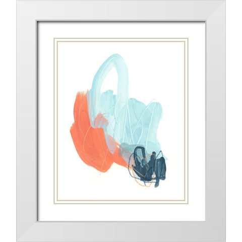 Blaze IV White Modern Wood Framed Art Print with Double Matting by Vess, June Erica