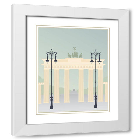 Travel Europe--Brandenburger White Modern Wood Framed Art Print with Double Matting by Soerensen, Gurli