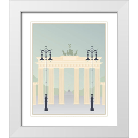 Travel Europe--Brandenburger White Modern Wood Framed Art Print with Double Matting by Soerensen, Gurli